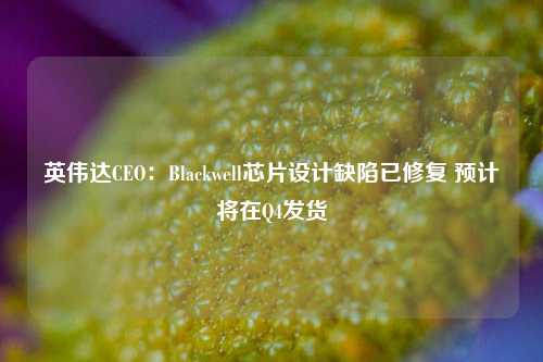 英伟达CEO：Blackwell芯片设计缺陷已修复 预计将在Q4发货-第1张图片-出行攻略网