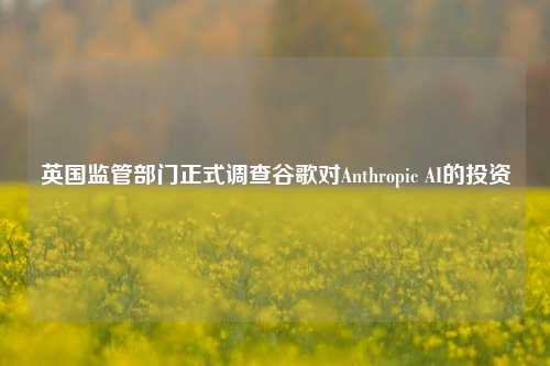 英国监管部门正式调查谷歌对Anthropic AI的投资-第1张图片-出行攻略网