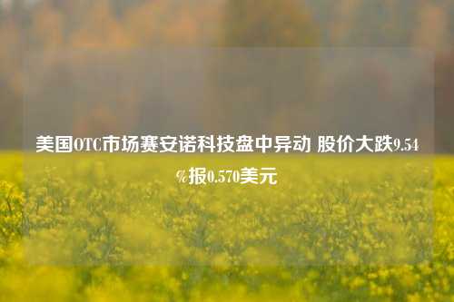 美国OTC市场赛安诺科技盘中异动 股价大跌9.54%报0.570美元-第1张图片-出行攻略网