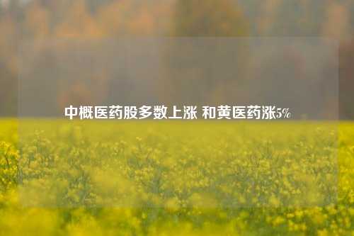 中概医药股多数上涨 和黄医药涨5%-第1张图片-出行攻略网