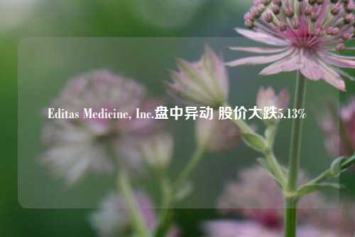 Editas Medicine, Inc.盘中异动 股价大跌5.13%