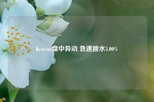 Kenvue盘中异动 急速跳水5.00%