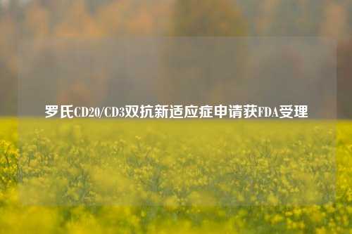 罗氏CD20/CD3双抗新适应症申请获FDA受理